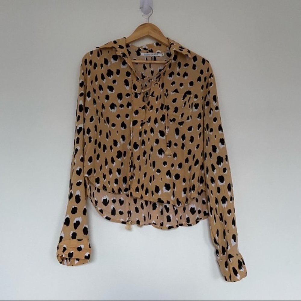 Faithfull the Brand cheetah print blouse